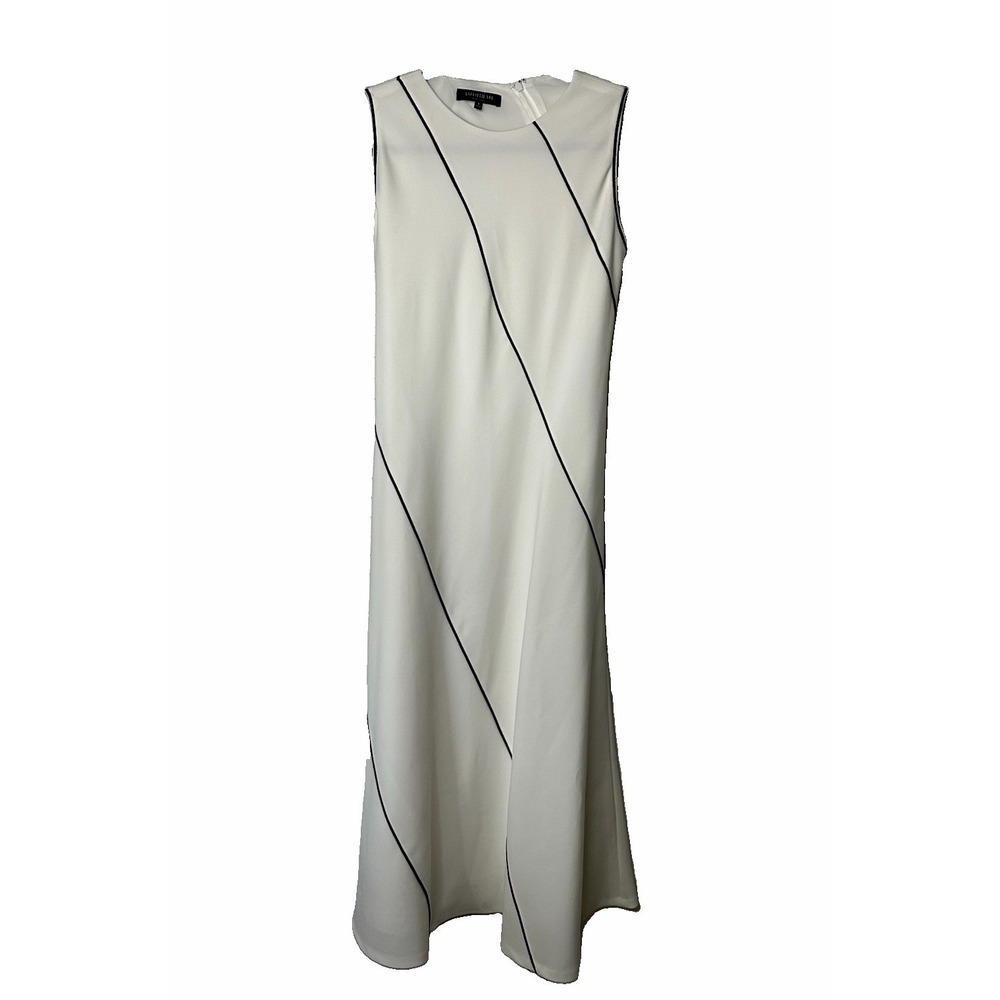 Lafayette 148 New York Women's S Asymmetric Contour Line Midi Dress Designer